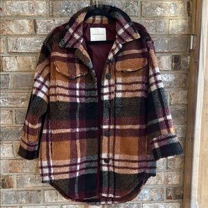 American Eagle Outfitters Women's Plaid Shacket/Jacket - Multicolor